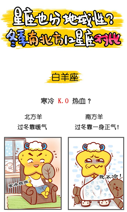 星座也分地域性 冬季南北方12星座对比