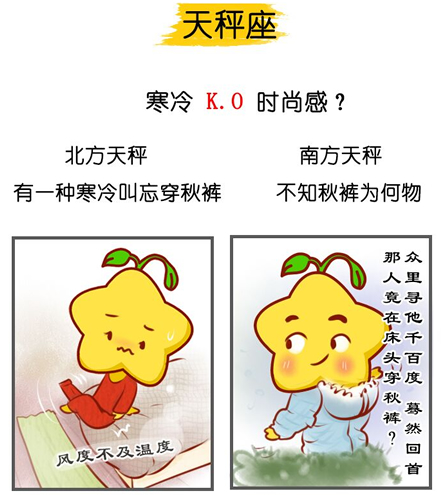 星座也分地域性 冬季南北方12星座对比