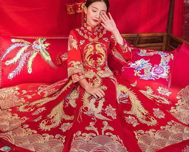 十二星座最高贵的中式婚服,水瓶座很霸气,狮子座的超美!